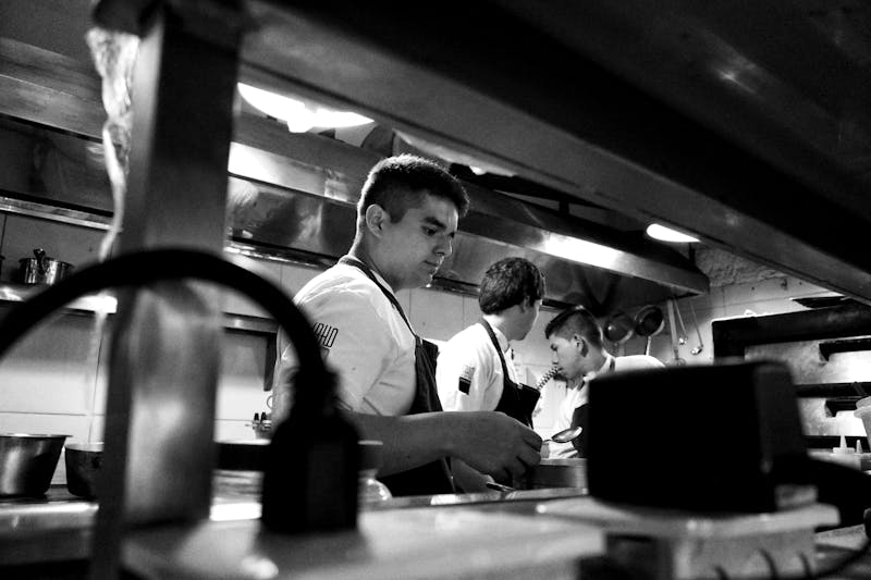 Fresh ingredients prepared at Cafe Rio kitchen